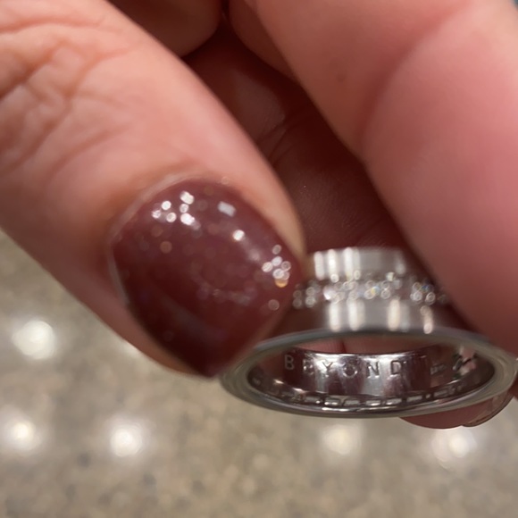 NEW MENS 14K WHITE GOLD DIAMOND MORSE CODE A.JAFFE SIZE 12 WEDDING BAND - Picture 4 of 5